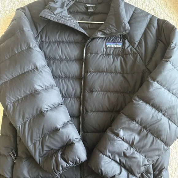 Patagonia Black Kids Puffer Jacket Sz S - Picture 1 of 5